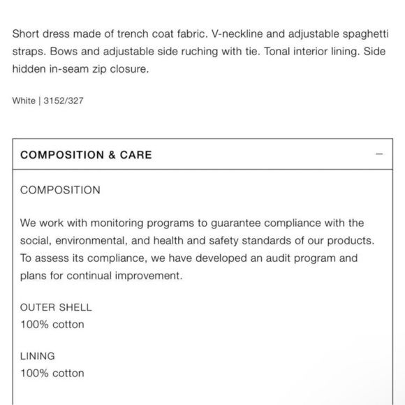 ZARA RUCHED BOW TRENCH COAT WHITE DRESS NWT - Picture 6 of 6